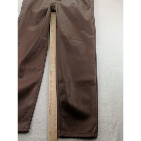 Torrid Perfect Skinny Faux Leather High Rise Pants 16T NWT Root Beer/Brown - Picture 5 of 13